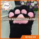 Anime Cosplay Party Costume Black Cat Bear Plush Paw Claw Gloves