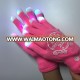 Fashion Colorful flashing glow in the dark winter gloves